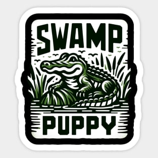 Swamp Puppy, Crocodile Alligator Reptile Lover, Florida Everglades Sticker